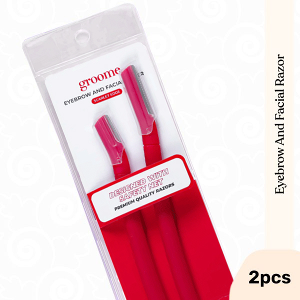 Groome Eyebrow and Facial Razor (Pack of 2pcs)